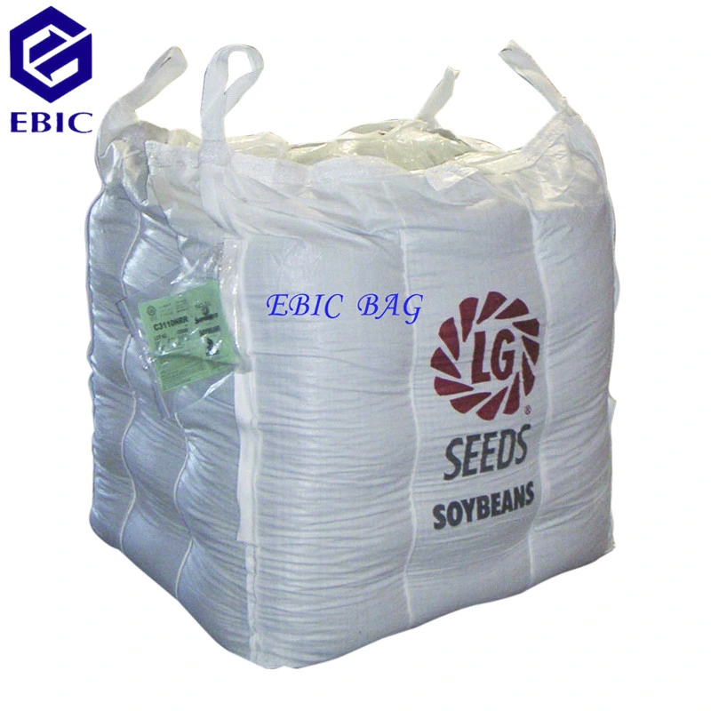 PP Building Sand Fertilizer Cement Baffle Super Sack Ton Jumbo Bulk Ventilated Firewood Mesh Packing Woven Big Bag